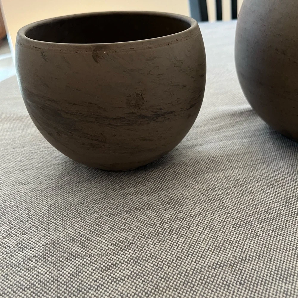 Spang Pottery Luna Sphere Ceramic Planter Set made in Germany - Picture 6 of 9
